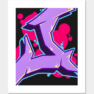 Letter J - Graffiti Street Art Style Posters and Art